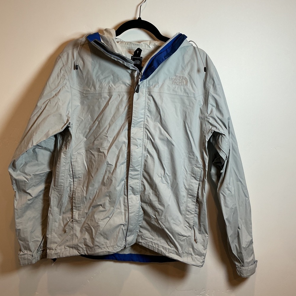 The North Face HyVent 2.5L Rain Jacket Grey Blue Waterproof Shell Small Mens